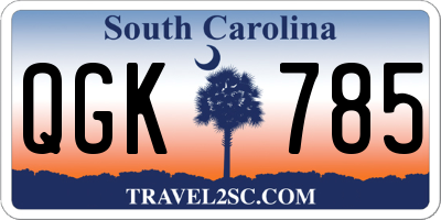 SC license plate QGK785