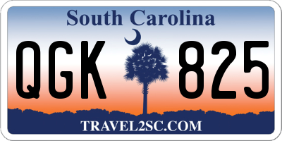 SC license plate QGK825