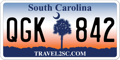 SC license plate QGK842