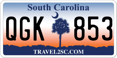 SC license plate QGK853