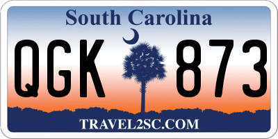SC license plate QGK873