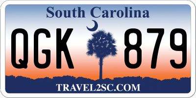 SC license plate QGK879