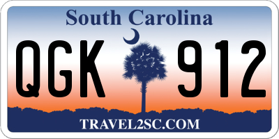 SC license plate QGK912