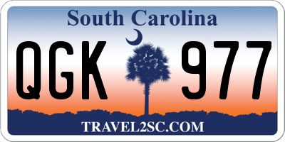 SC license plate QGK977