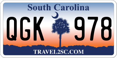 SC license plate QGK978