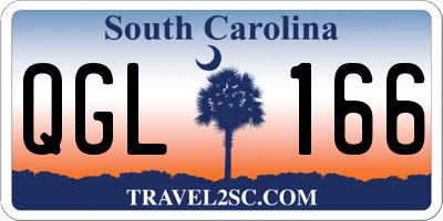 SC license plate QGL166