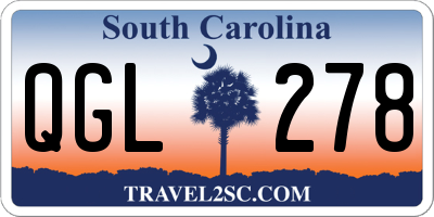 SC license plate QGL278