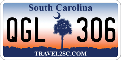 SC license plate QGL306