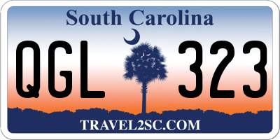 SC license plate QGL323
