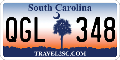 SC license plate QGL348