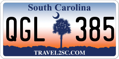 SC license plate QGL385