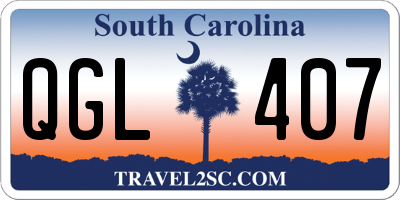 SC license plate QGL407