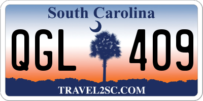 SC license plate QGL409