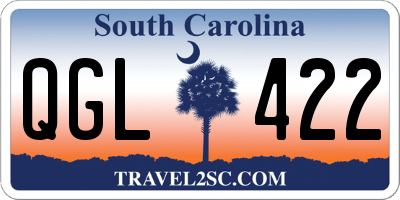 SC license plate QGL422