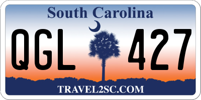 SC license plate QGL427