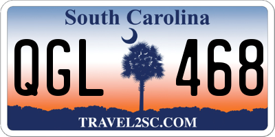 SC license plate QGL468