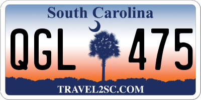 SC license plate QGL475