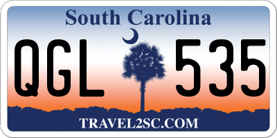 SC license plate QGL535