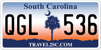 SC license plate QGL536