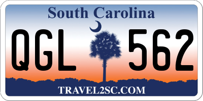 SC license plate QGL562