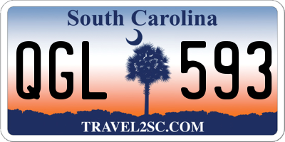 SC license plate QGL593
