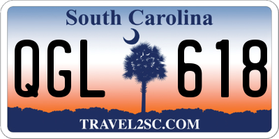 SC license plate QGL618