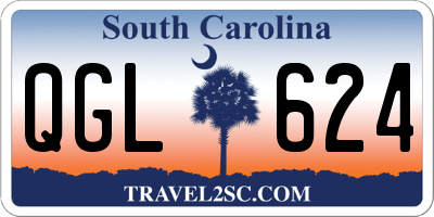 SC license plate QGL624