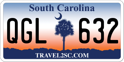 SC license plate QGL632