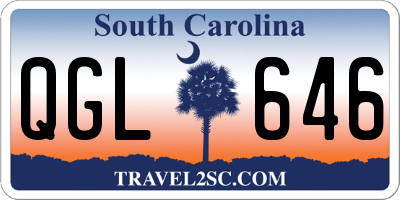 SC license plate QGL646