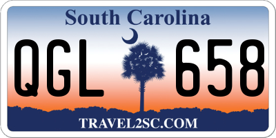 SC license plate QGL658