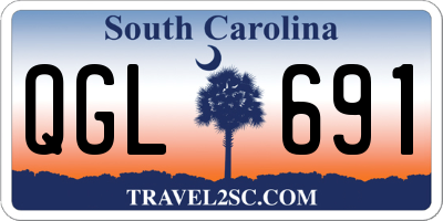 SC license plate QGL691