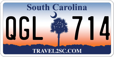 SC license plate QGL714