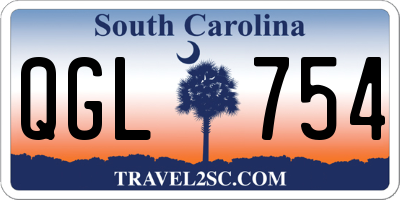 SC license plate QGL754