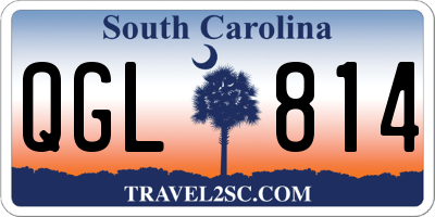 SC license plate QGL814
