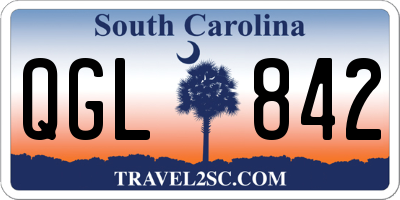 SC license plate QGL842