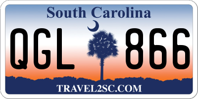 SC license plate QGL866