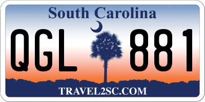 SC license plate QGL881