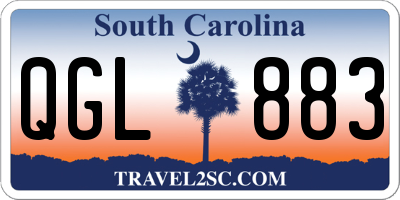 SC license plate QGL883