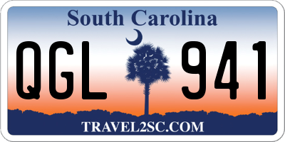 SC license plate QGL941