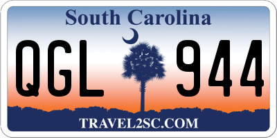 SC license plate QGL944