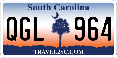 SC license plate QGL964