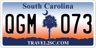SC license plate QGM073