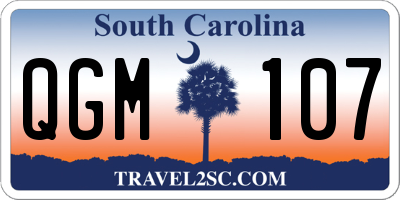 SC license plate QGM107