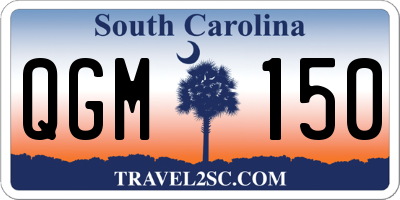 SC license plate QGM150