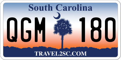 SC license plate QGM180