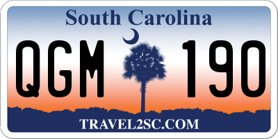 SC license plate QGM190