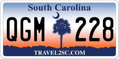 SC license plate QGM228