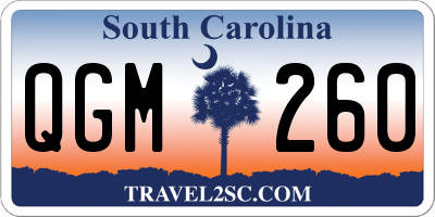 SC license plate QGM260