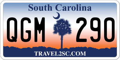 SC license plate QGM290