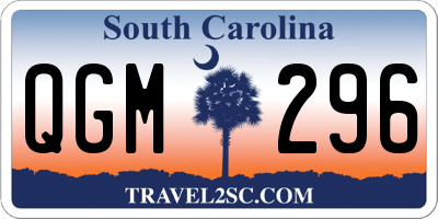 SC license plate QGM296